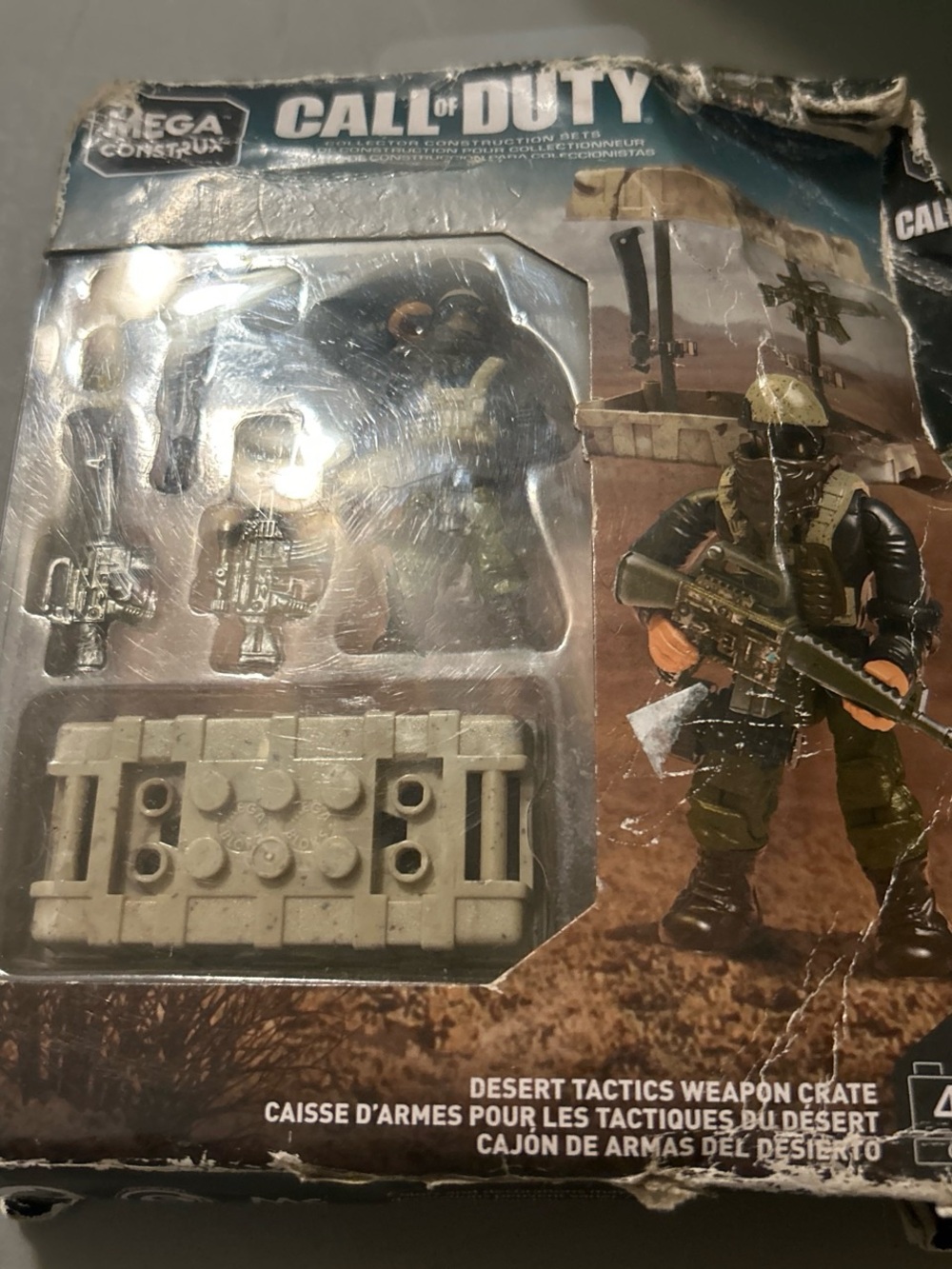 Mega Construx Call of Duty Desert Tactics Weapon Crate - Tan Figure Playset